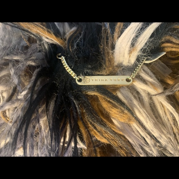 Trina Turk Black Winter Jacket with Removable fur insert - Picture 7 of 7